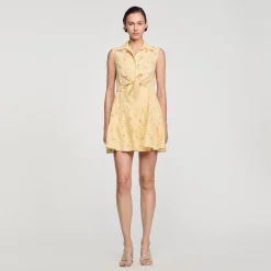 Femme SANDRO Robe Courte Brodée