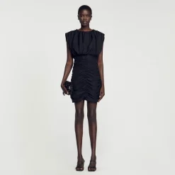 Femme SANDRO Robe Courte Drapée