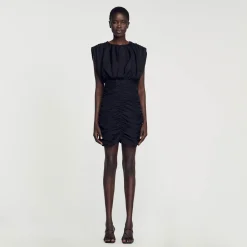Femme SANDRO Robe Courte Drapée