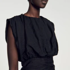 Femme SANDRO Robe Courte Drapée