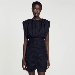 Femme SANDRO Robe Courte Drapée