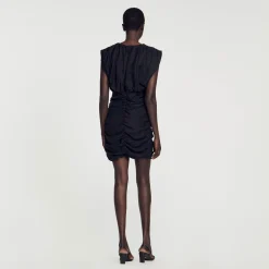 Femme SANDRO Robe Courte Drapée