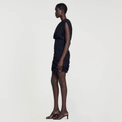 Femme SANDRO Robe Courte Drapée