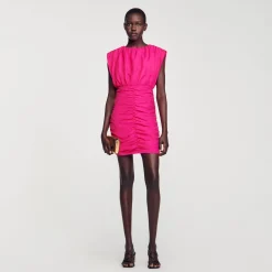 Femme SANDRO Robe Courte Drapée