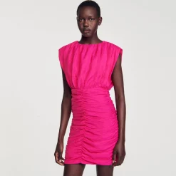 Femme SANDRO Robe Courte Drapée