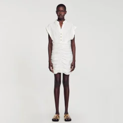 Femme SANDRO Robe Courte Drapée