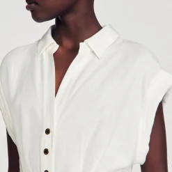 Femme SANDRO Robe Courte Drapée