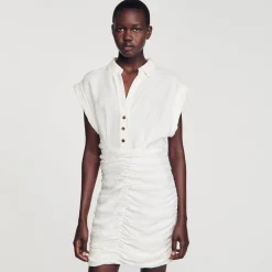 Femme SANDRO Robe Courte Drapée