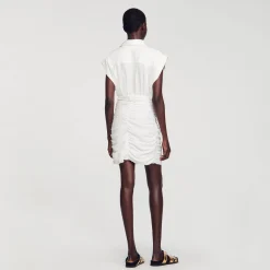 Femme SANDRO Robe Courte Drapée