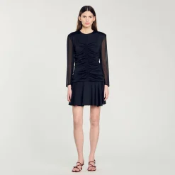 Femme SANDRO Robe Courte Drapée