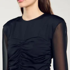Femme SANDRO Robe Courte Drapée