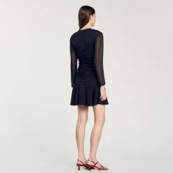 Femme SANDRO Robe Courte Drapée