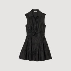 Femme SANDRO Robe Courte Drapée Et Strassée
