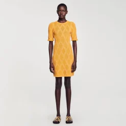 Femme SANDRO Robe Courte En Maille