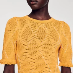 Femme SANDRO Robe Courte En Maille