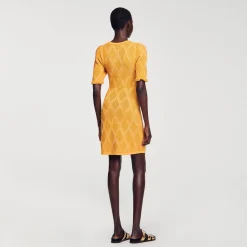 Femme SANDRO Robe Courte En Maille