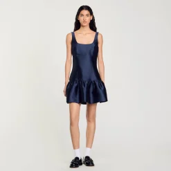 Femme SANDRO Robe Courte En Satin