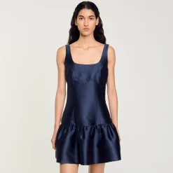 Femme SANDRO Robe Courte En Satin