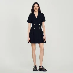 Femme SANDRO Robe Courte En Tweed