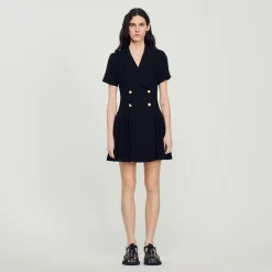 Femme SANDRO Robe Courte En Tweed