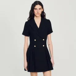 Femme SANDRO Robe Courte En Tweed