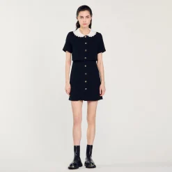 Femme SANDRO Robe Courte En Tweed