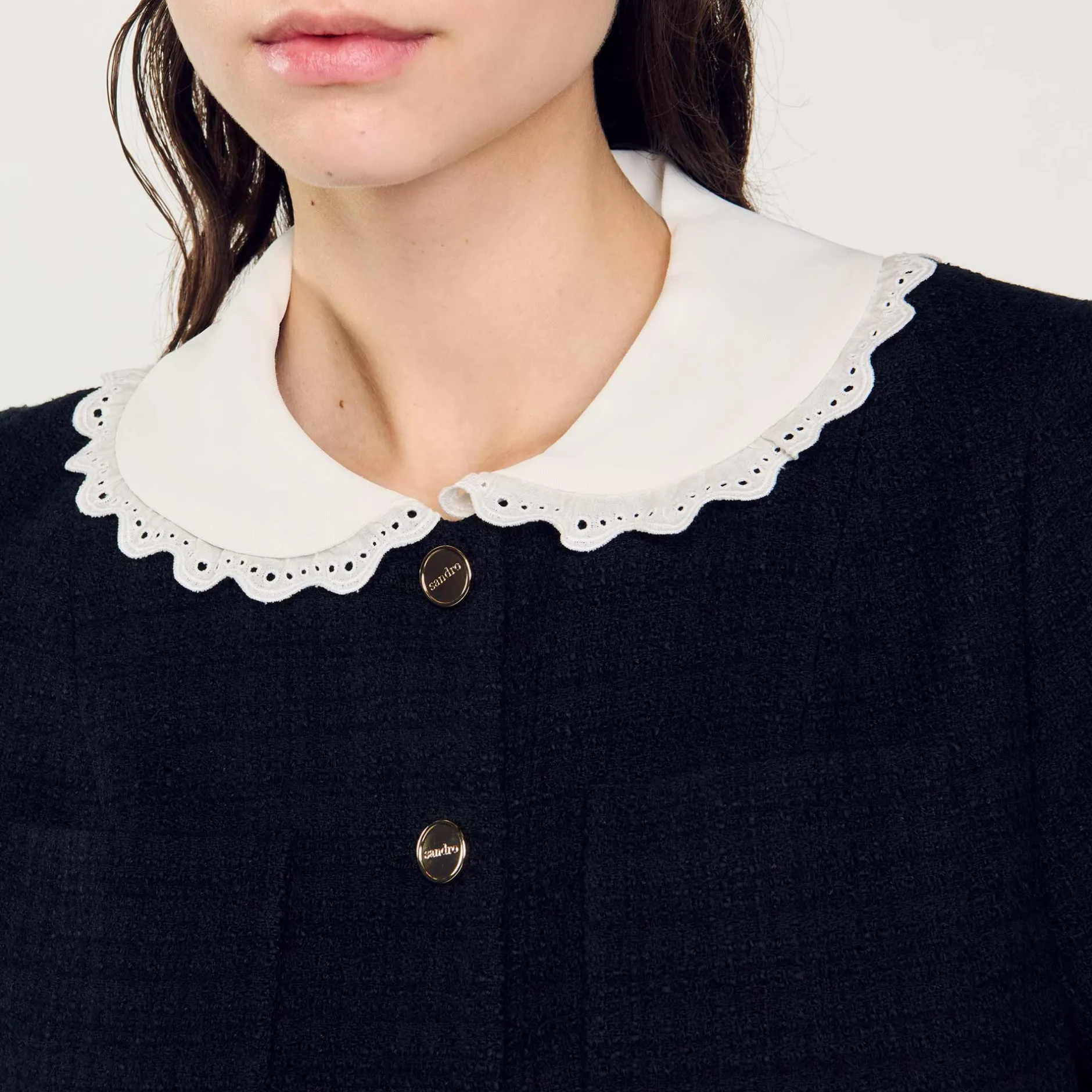 Femme SANDRO Robe Courte En Tweed