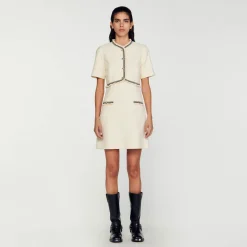 Femme SANDRO Robe Courte En Tweed