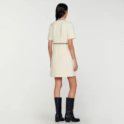 Femme SANDRO Robe Courte En Tweed