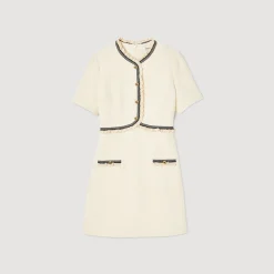 Femme SANDRO Robe Courte En Tweed