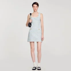Femme SANDRO Robe Courte En Tweed