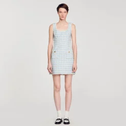 Femme SANDRO Robe Courte En Tweed
