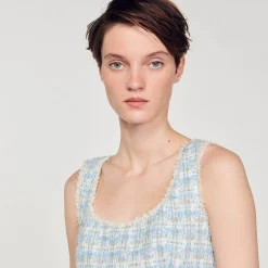 Femme SANDRO Robe Courte En Tweed