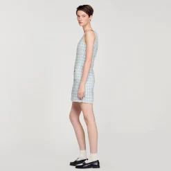 Femme SANDRO Robe Courte En Tweed