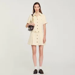 Femme SANDRO Robe Courte En Tweed
