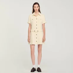 Femme SANDRO Robe Courte En Tweed