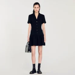 Femme SANDRO Robe Courte En Tweed