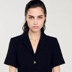 Femme SANDRO Robe Courte En Tweed