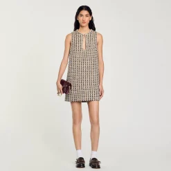 Femme SANDRO Robe Courte En Tweed