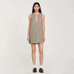 Femme SANDRO Robe Courte En Tweed