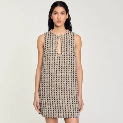 Femme SANDRO Robe Courte En Tweed