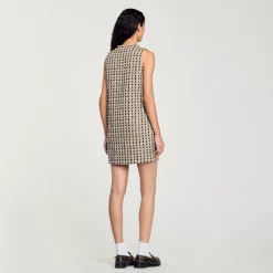 Femme SANDRO Robe Courte En Tweed