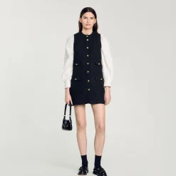 Femme SANDRO Robe Courte En Tweed
