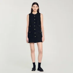 Femme SANDRO Robe Courte En Tweed