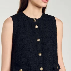 Femme SANDRO Robe Courte En Tweed