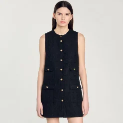 Femme SANDRO Robe Courte En Tweed