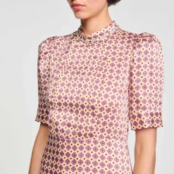Femme SANDRO Robe Courte Imprimée