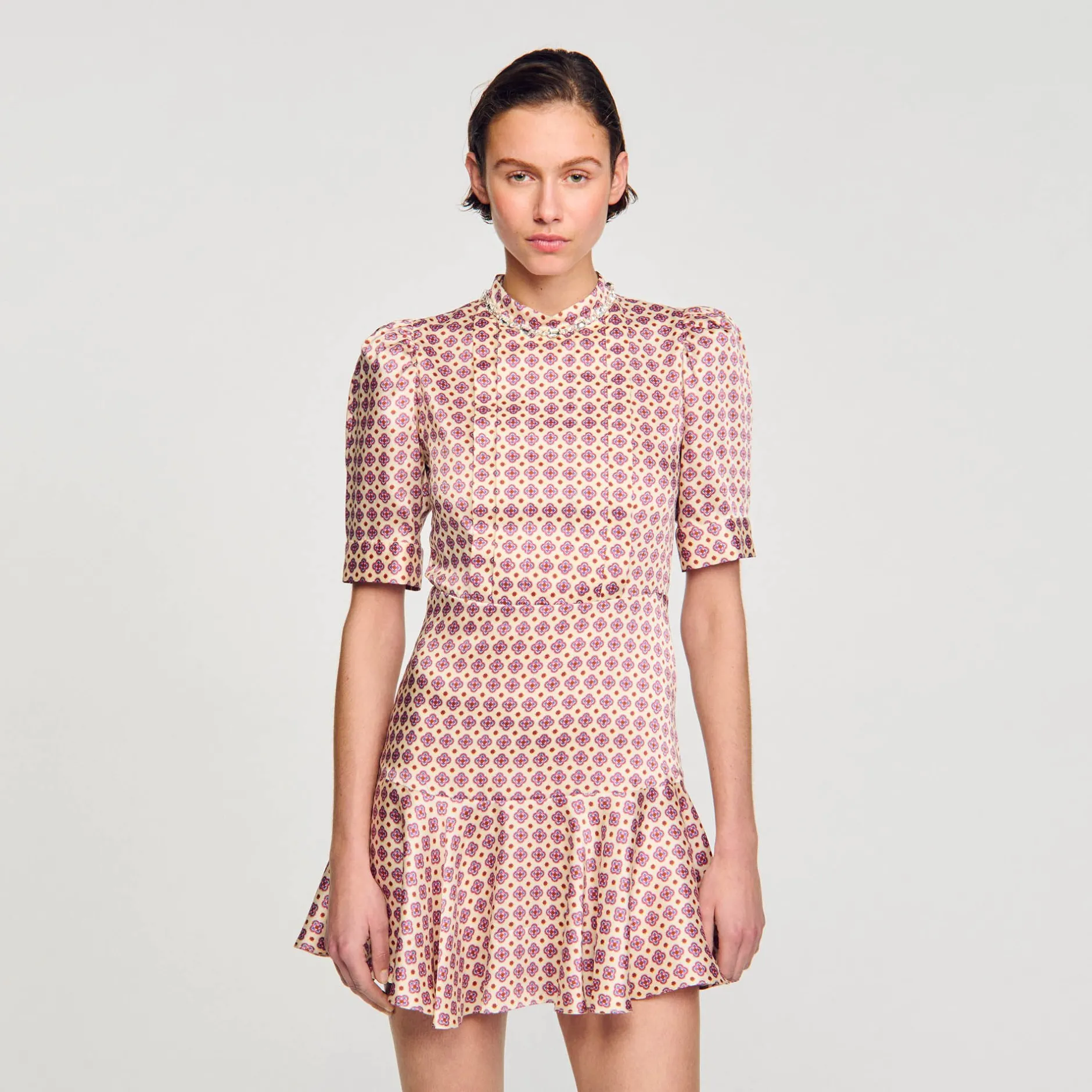 Femme SANDRO Robe Courte Imprimée
