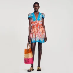 Femme SANDRO Robe Courte Imprimée
