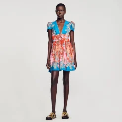 Femme SANDRO Robe Courte Imprimée